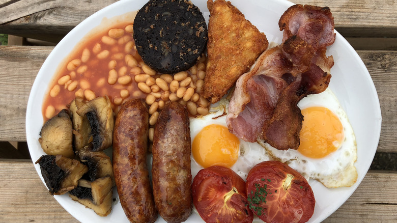 Full English breakfast Including black pudding