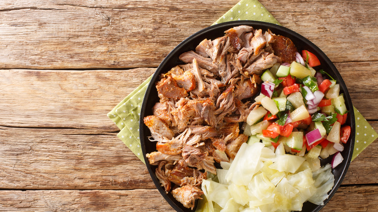 kalua pork and rice bowl