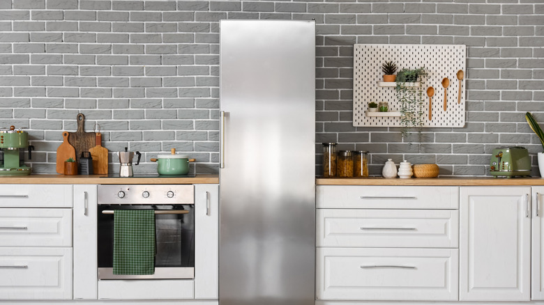 Refrigerator in modern kitchen