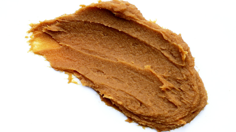 miso paste on white background
