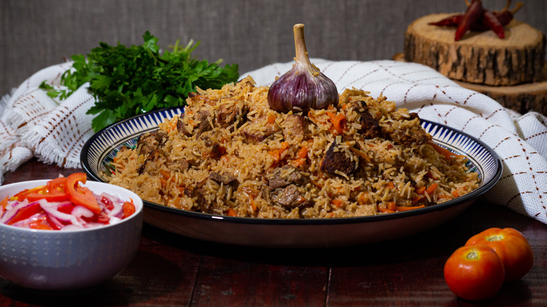 Uzbek-style rice pilaf