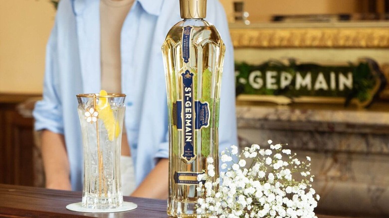 Bottle of St-Germain on bar