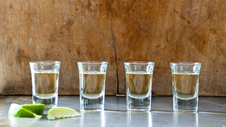 Four tequila shots