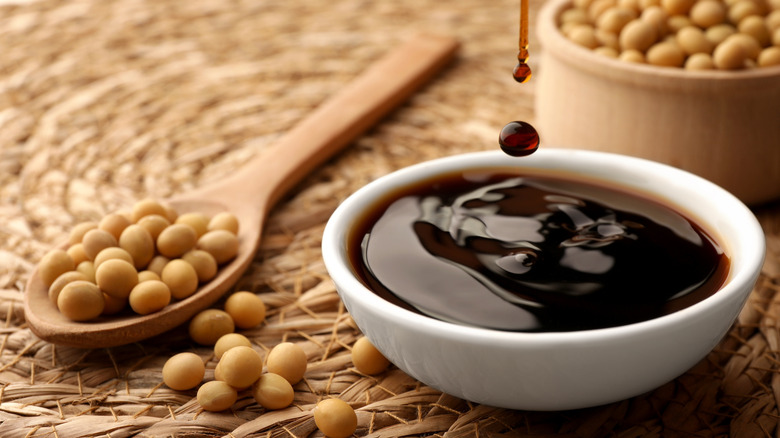 Soy sauce and soy beans