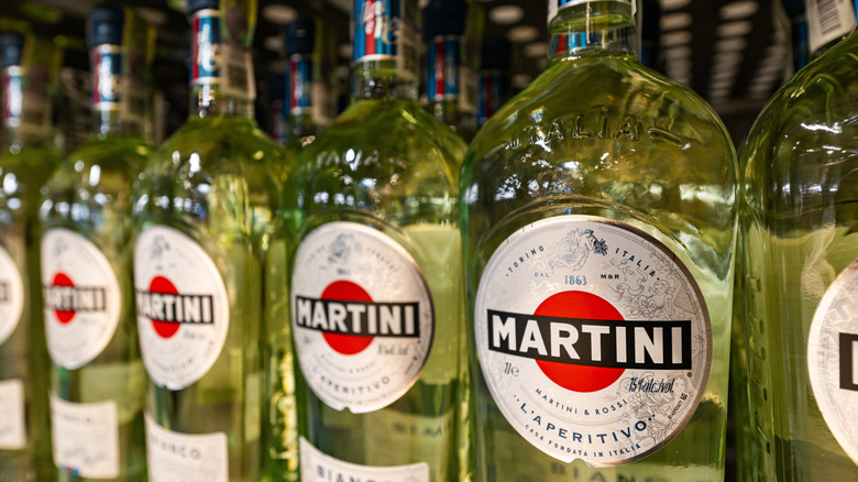 bottles of white vermouth with Martini label