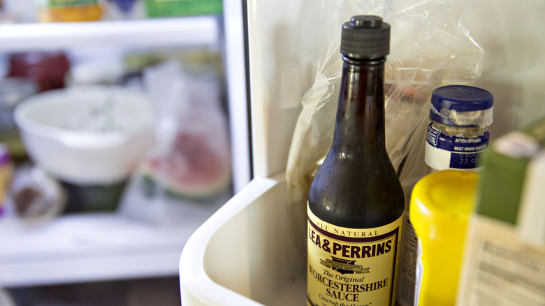 Worcestershire sauce in the fridge