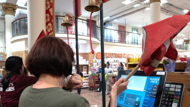 Trader Joe's checkout workers and bells