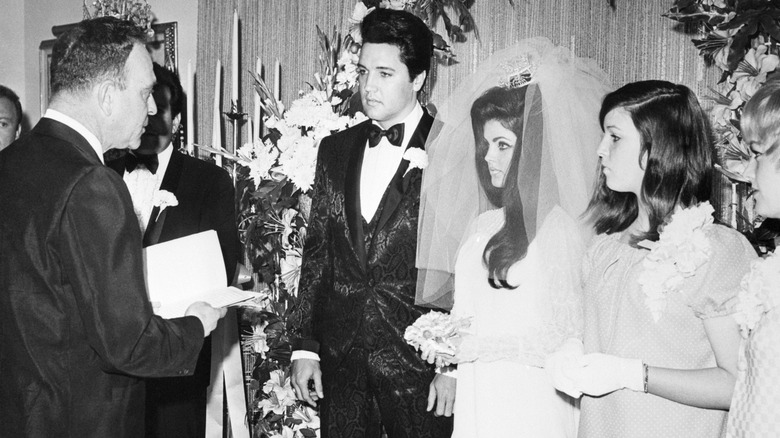 Elvis and Priscilla Presley wedding ceremony