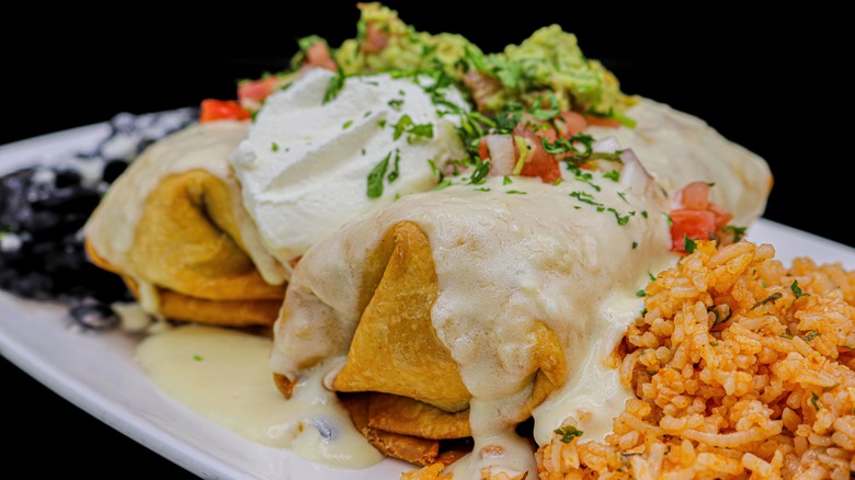 smothered chimichanga