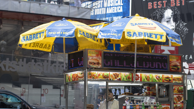 Sabrett hot dog cart