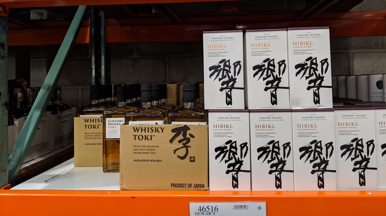 Hibiki and Toki whisky stock.