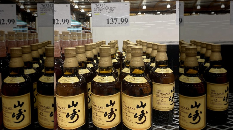 Japanese whiskies and price tags.