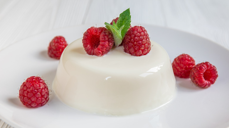 plated panna cotta