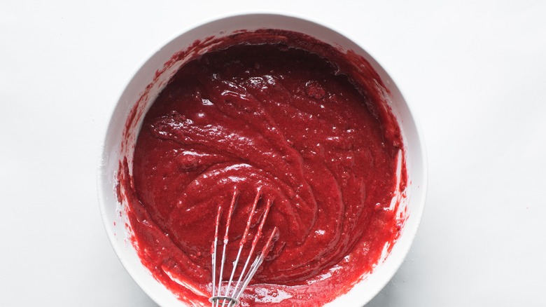 Red velvet cake batter