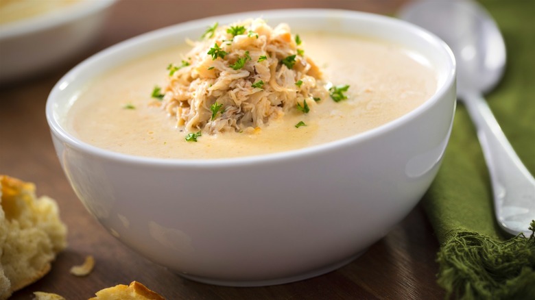 Bowl of she-crab soup