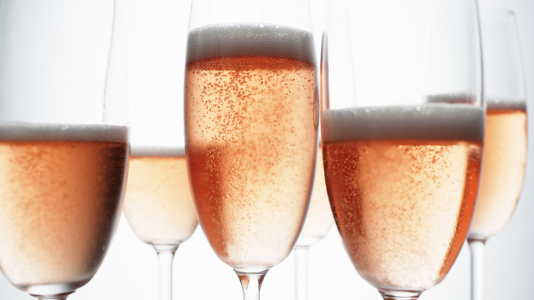 glasses of sparkling wine