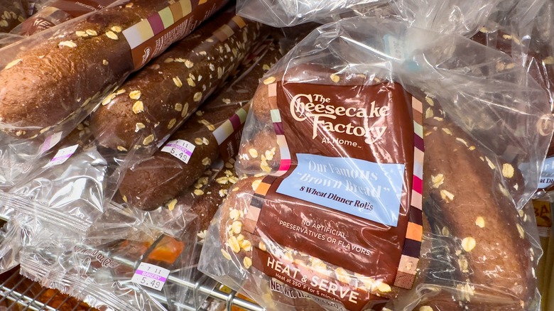 Packages of The Cheesecake Factory bread