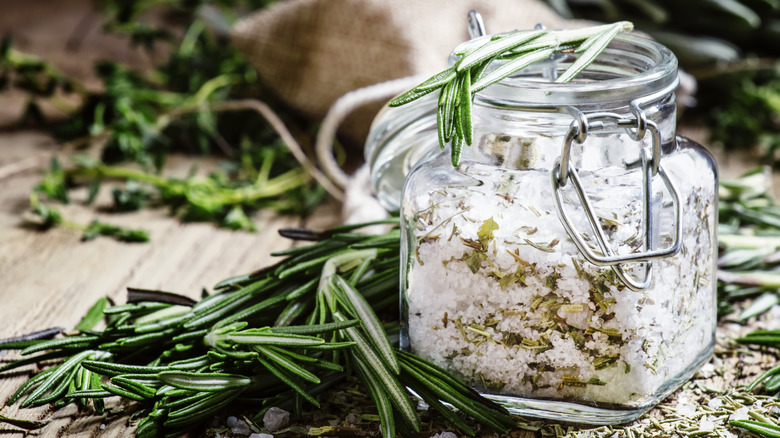 Canister of seasoned salt