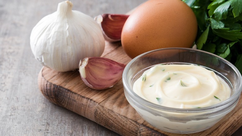 Aioli with garlic and egg