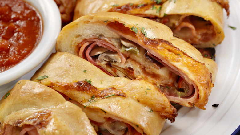 Sliced up stromboli