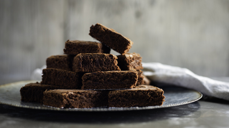 brownies on plate