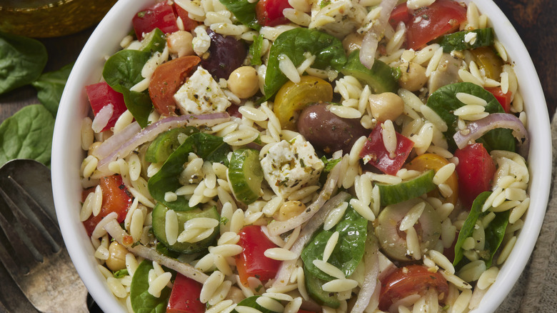 Orzo pasta salad