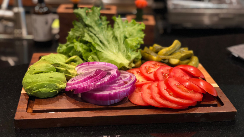 Traditional burger toppings