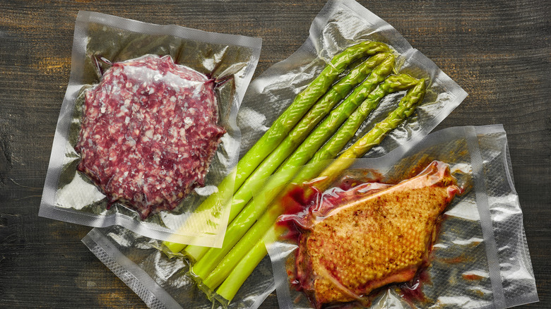 Vacuum sealed foods for sous vide