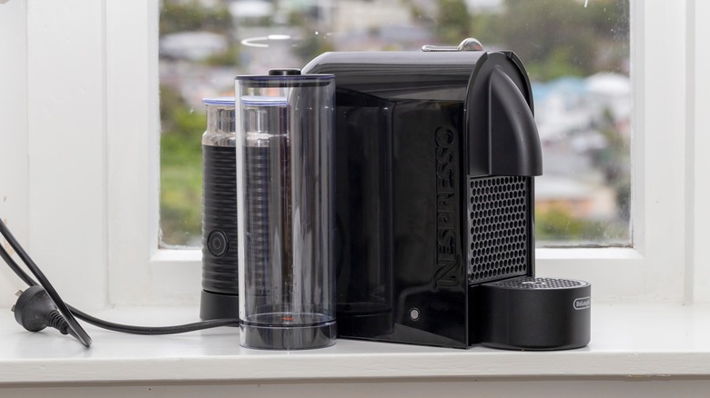 A Nespresso machine on a kitchen counter