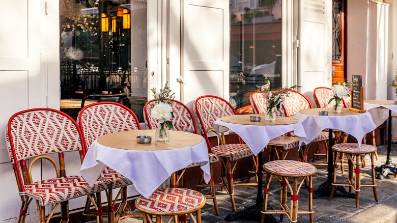 A café terrace in Paris