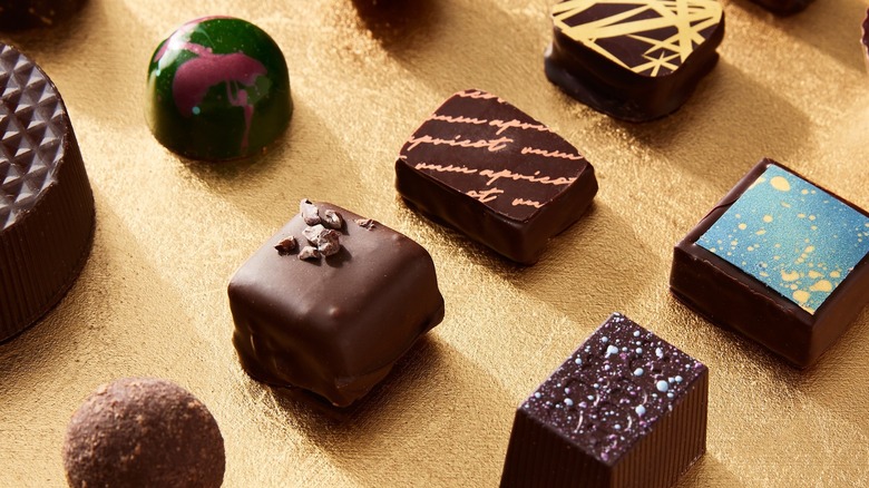 Assortment of high-end chocolates from Dandelion Chocolate in San Francisco