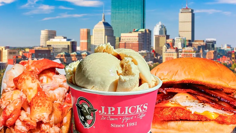 lobster roll ice cream Boston skyline