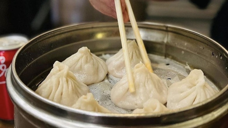 soup dumplings in pot