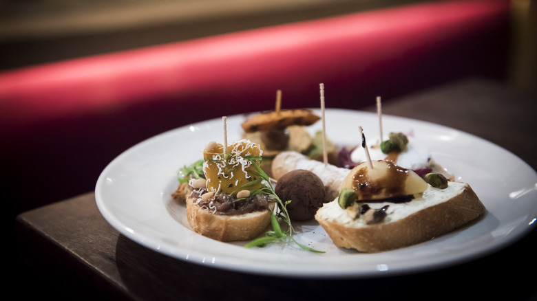 A selection of pintxos