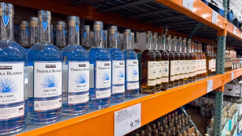 Costco Kirkland liquors on display