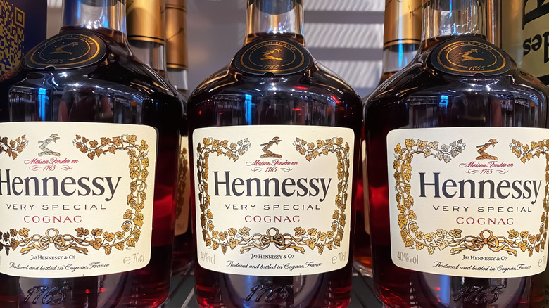 pictured bottles of Hennessy