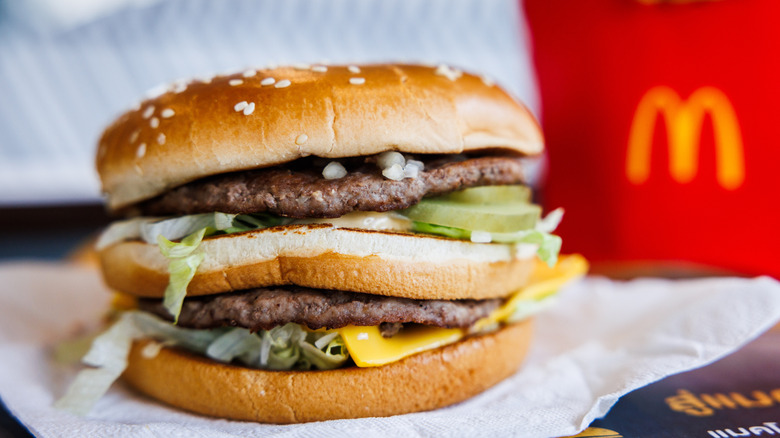 McDonald's double cheeseburger