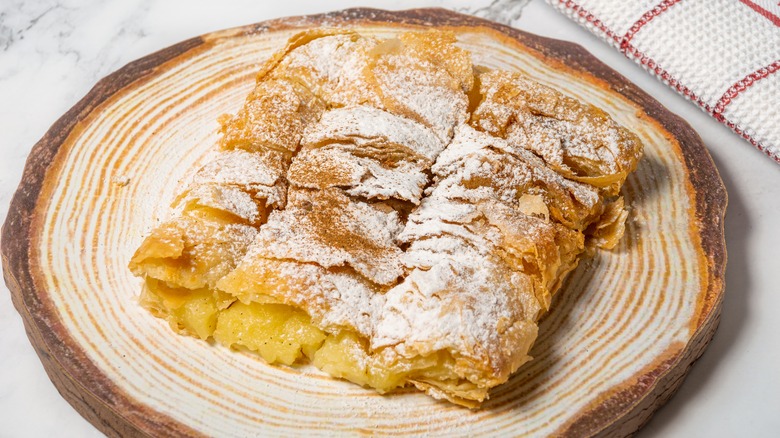 Greek custard pastry pieces