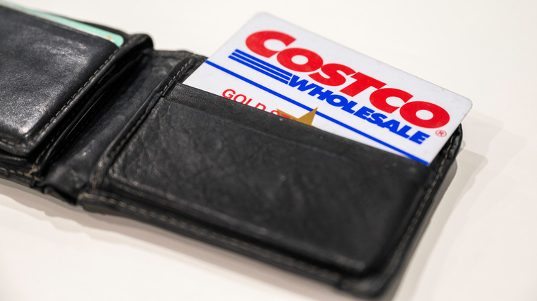 Costco card in black wallet