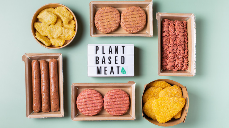 variety of plant-based meats