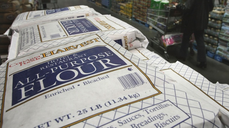 Bags of flour at Costco