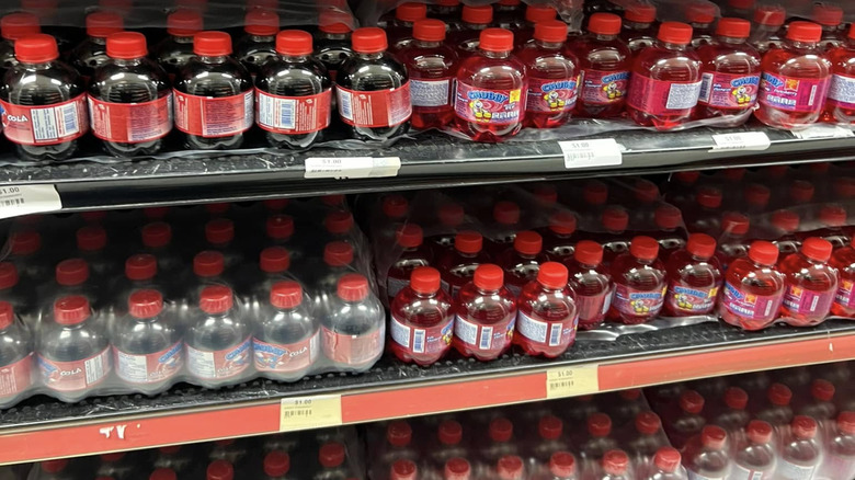 grocery shelves of Chubby Soda