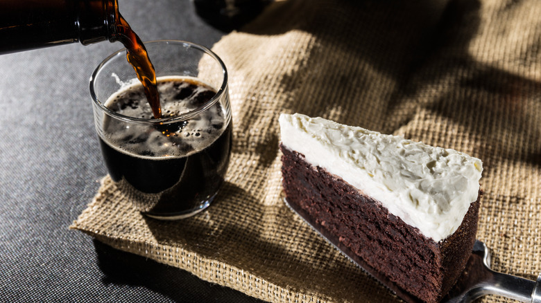 Dark beer with chocolate