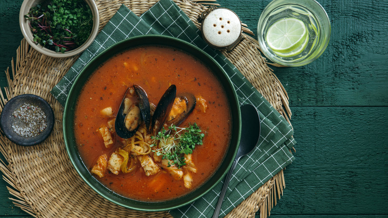 bowl of ciopinno or fisherman's stew