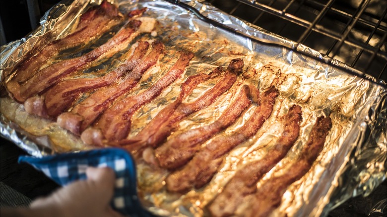 Bacon in the oven