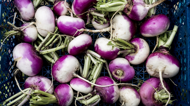 Turnips in a basket