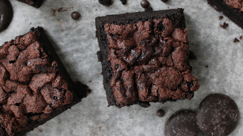 Dark chocolate brownies