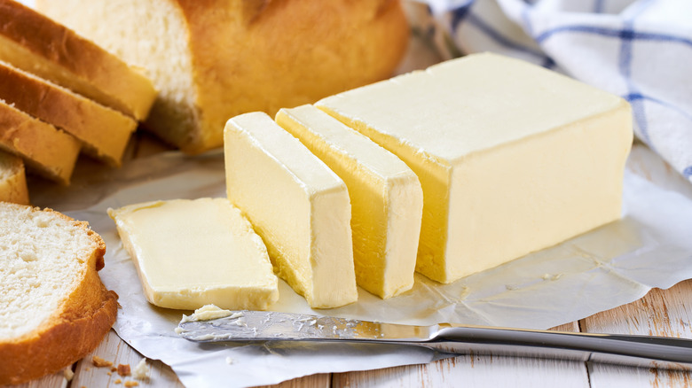 Butter and bread