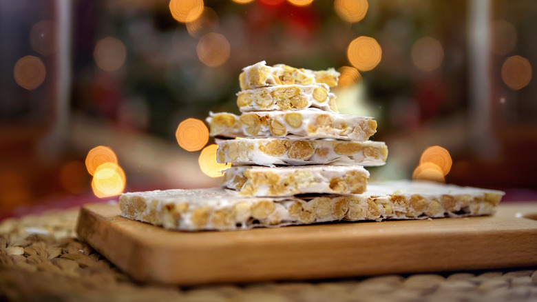 stack of nougat slices