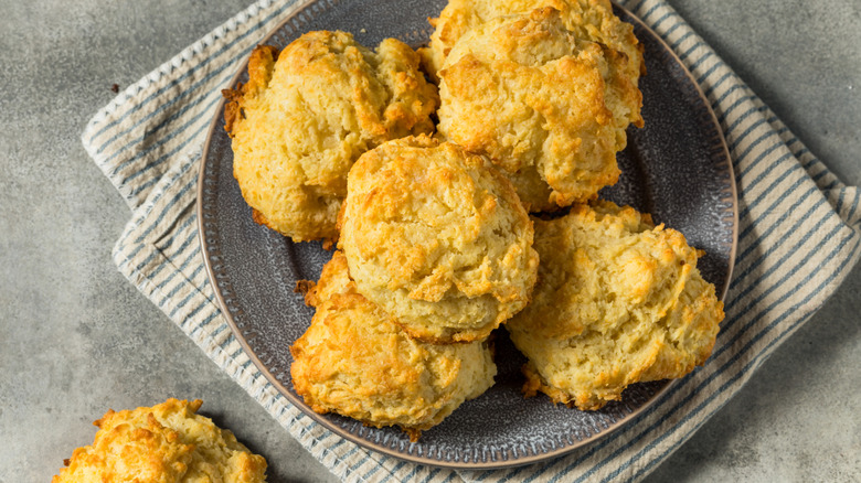 buttermilk biscuits on a plate